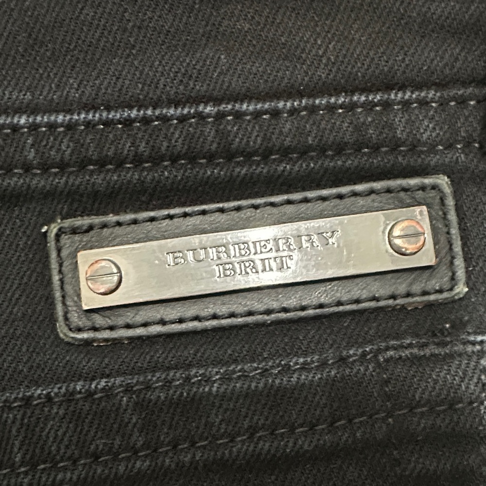 Burberry Brit Men's Relaxed Jeans in Black with Silver Hardware